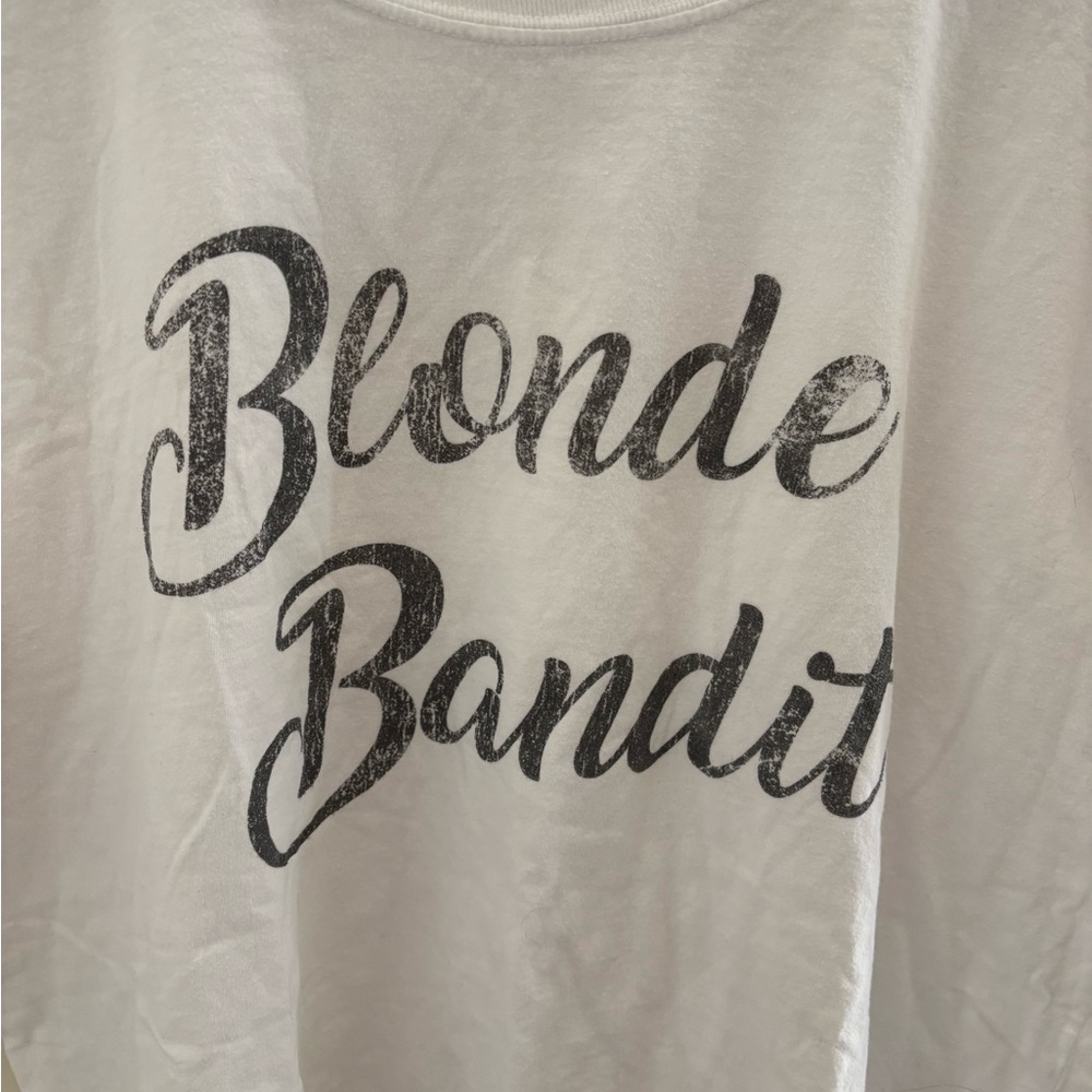 Blonde Bandit White Crop Top